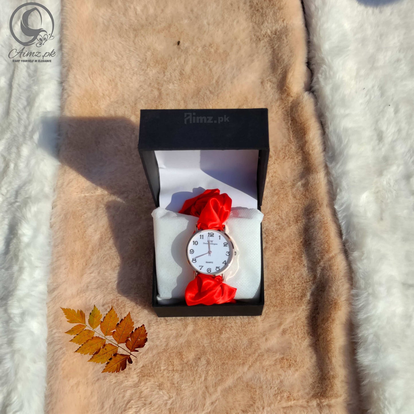 Red - Scrunchie Watch With Free Delivery - Aimz.pk