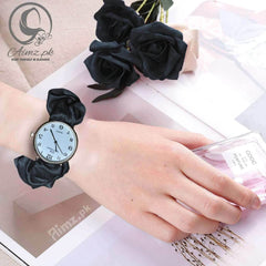 Black - Scrunchie Watch With Free Delivery - Aimz.pk