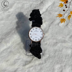 Black - Scrunchie Watch With Free Delivery - Aimz.pk