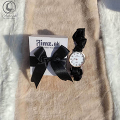 Black - Scrunchie Watch With Free Delivery - Aimz.pk