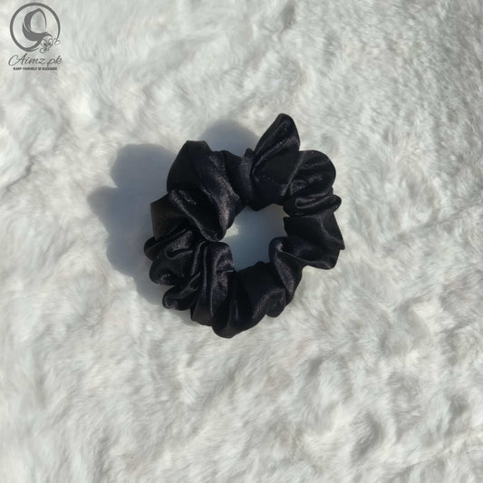 SOFT BLUE - Silk Scrunchies - Aimz.pk