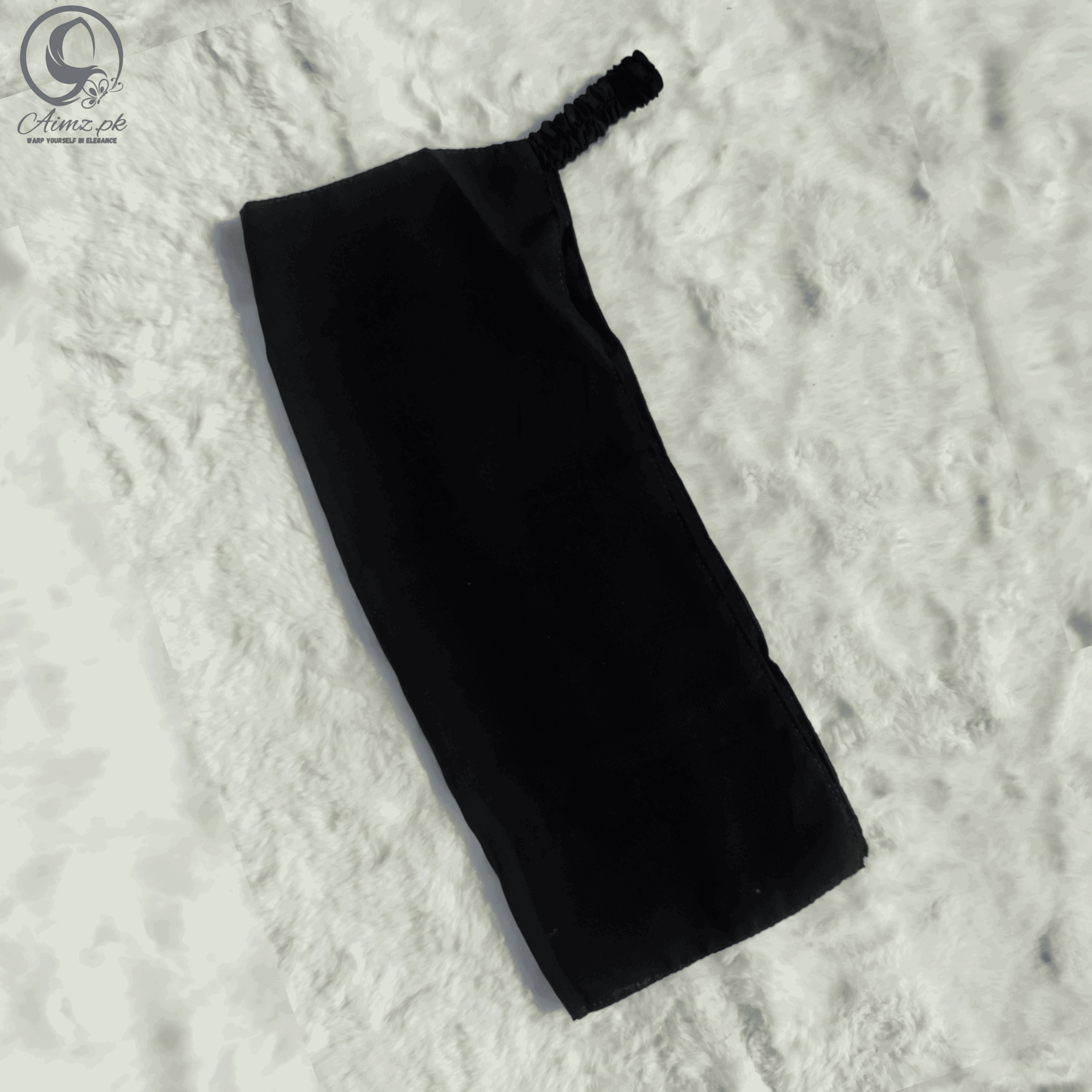 BLACK - Elastic Niqab - Aimz.pk