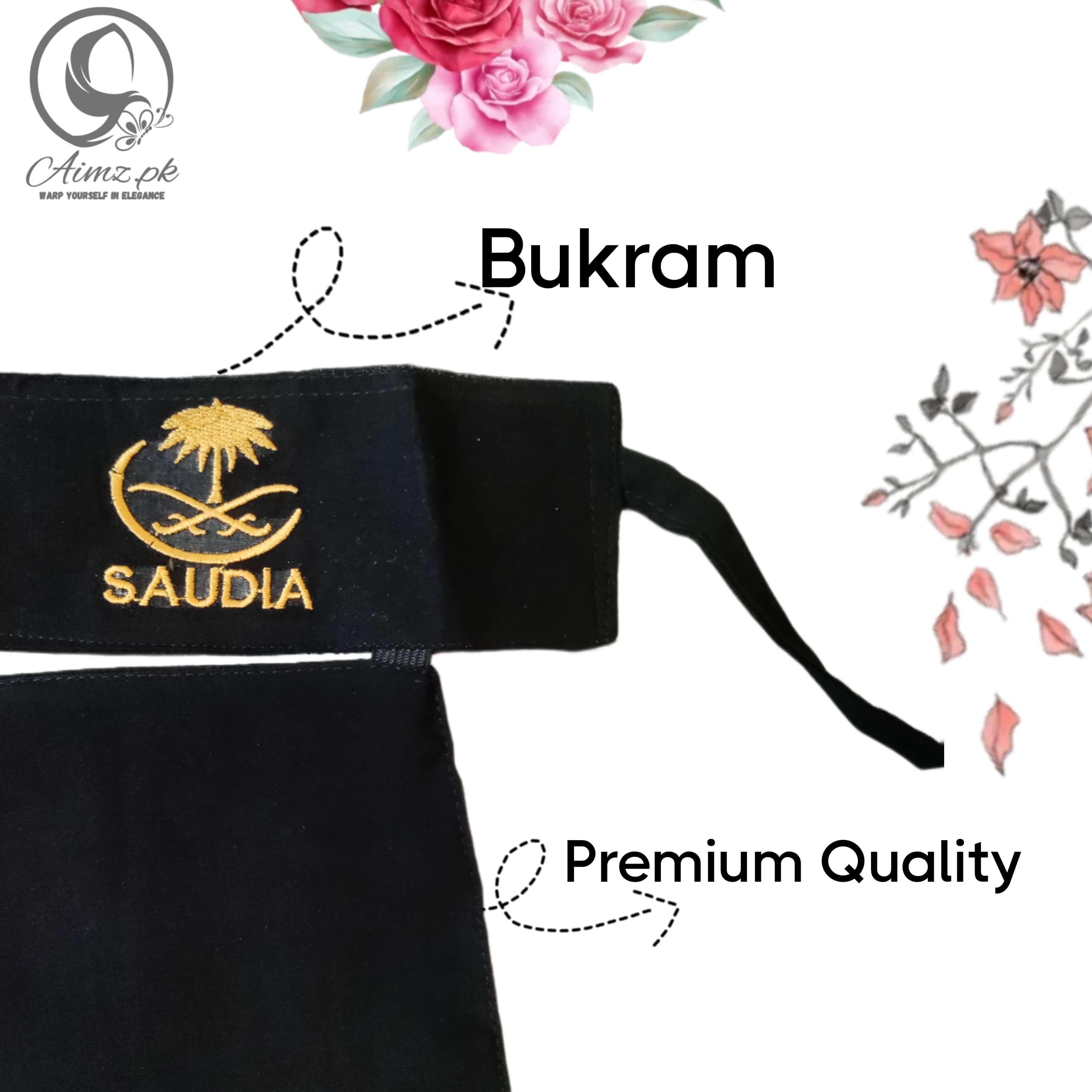 Embroidery Saudia Niqab - Aimz.pk