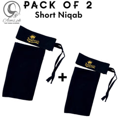Pack Of 2 - Embroidery "QUEEN" Niqabs With Free DC - Aimz.pk