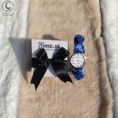 Soft Blue - Scrunchie Watch With Free Delivery - Aimz.pk