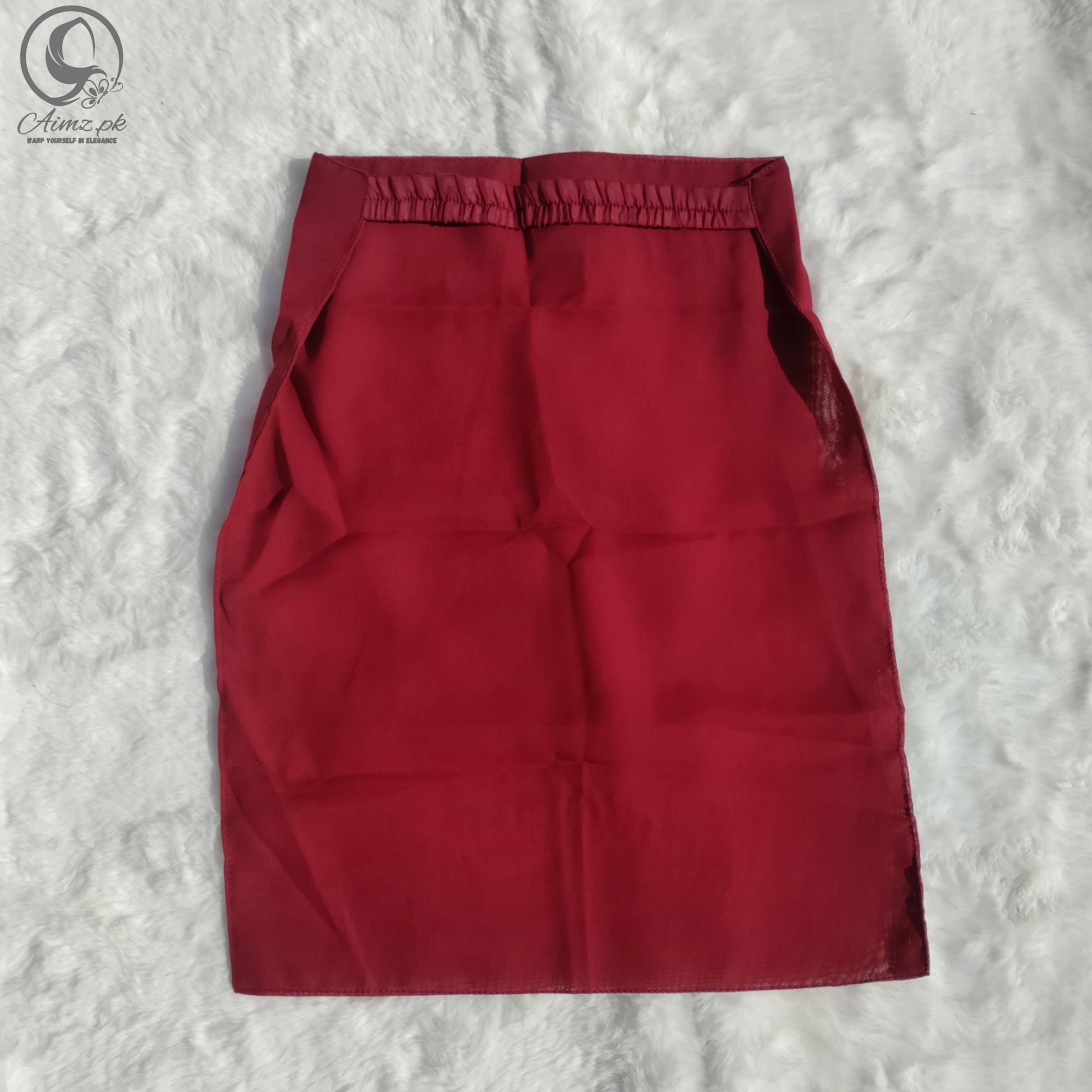 MAROON - Elastic Niqab - Aimz.pk