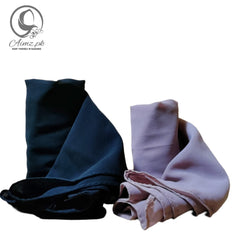 Georgette-Bundle Of 2 Hijabs - Aimz.pk