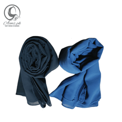 Georgette-Bundle Of 2 Hijabs - Aimz.pk