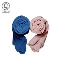 Georgette-Bundle Of 2 Hijabs - Aimz.pk