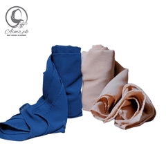 Georgette-Bundle Of 2 Hijabs - Aimz.pk